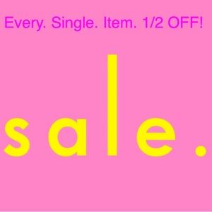 All items in my closet 50% off! Today only.
